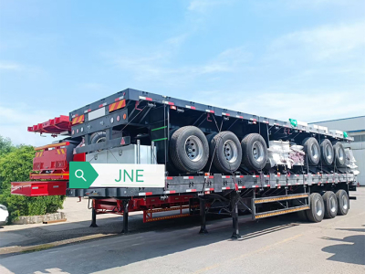 JNE Delivery of 40FT flatbed semi-trailer