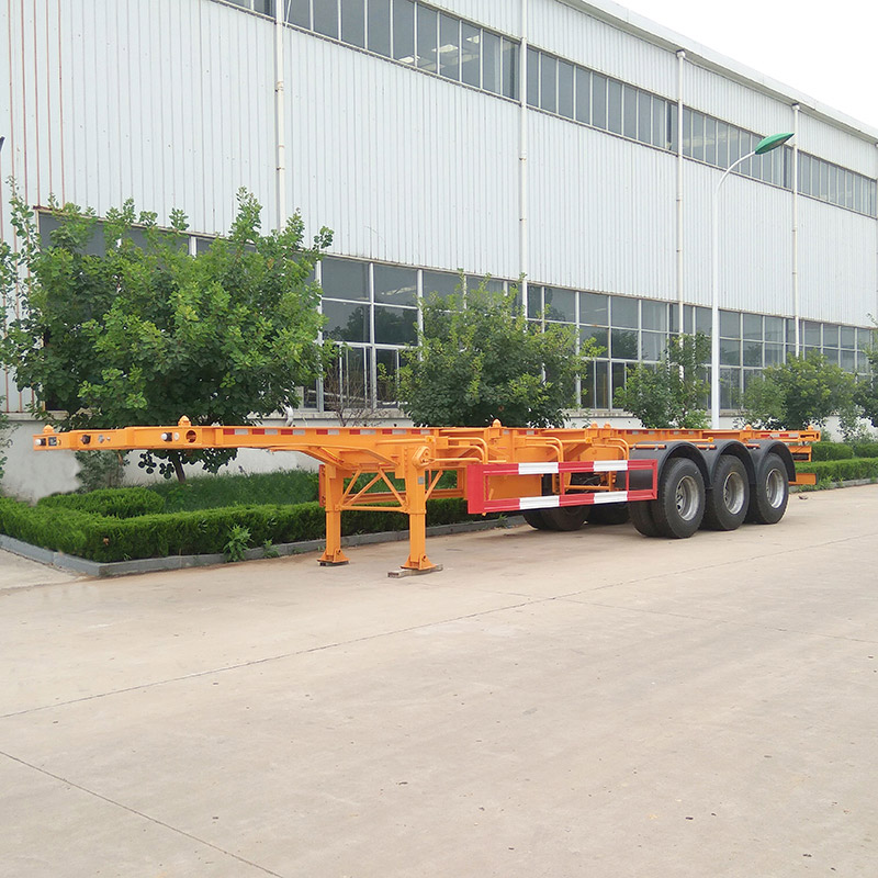 12 Meter Tri-axle Skeleton Trailer for Container Transport