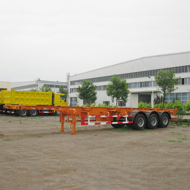 12 Meter Tri-axle Skeleton Trailer for Container Transport