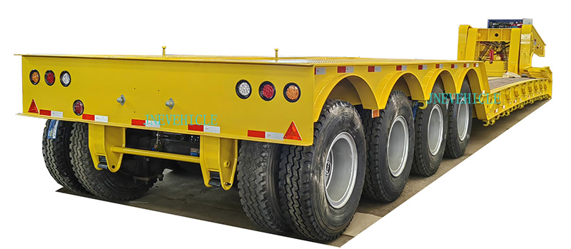 Detachable gooseneck lowbed semi-trailer