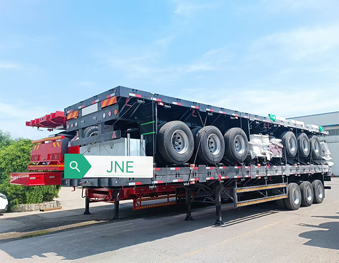 JNE Delivery of 40FT flatbed semi-trailer