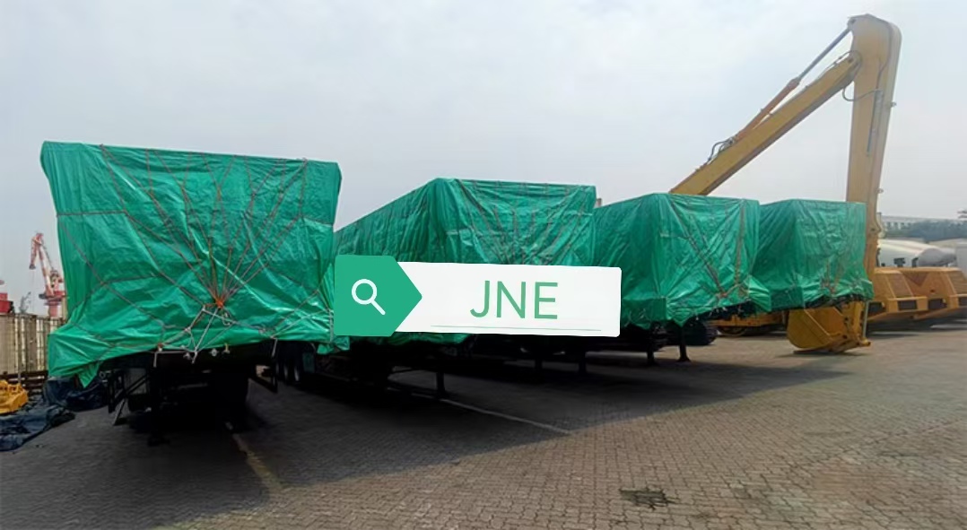 JNE Delivery of 40FT flatbed semi-trailer